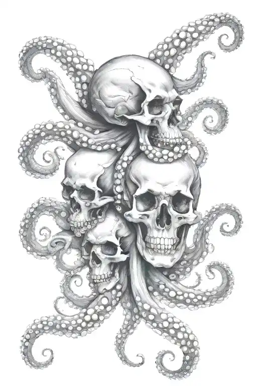 Octopus And Skulls