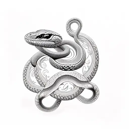 Snake In Olive Branches