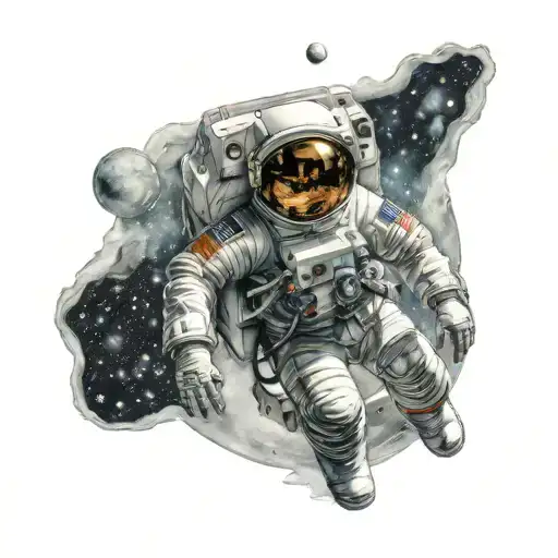 Astronaut Floating In Space