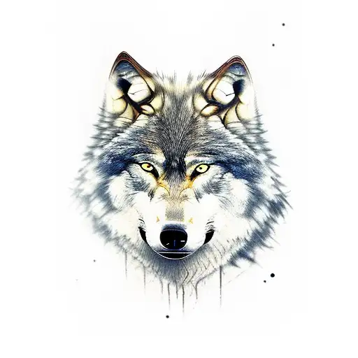 Wolf With Scar On His Eye Trees