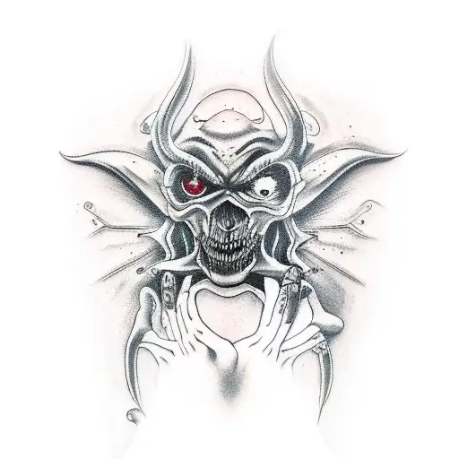 A Demon Hand Scratching