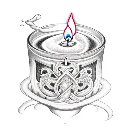 Candle With Gothic Window