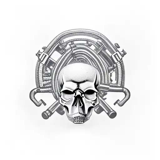 Skull Made Of Bicycle Parts