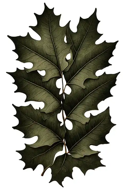 Oak Leafs On Arm