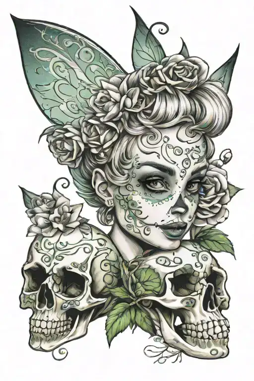 Disney Tinkerbell Candyskull Makeup