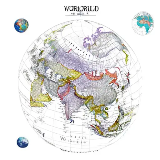 A Vintage Map Of The World With Landmarks Highlighted From Your Favorite Travel Destinations