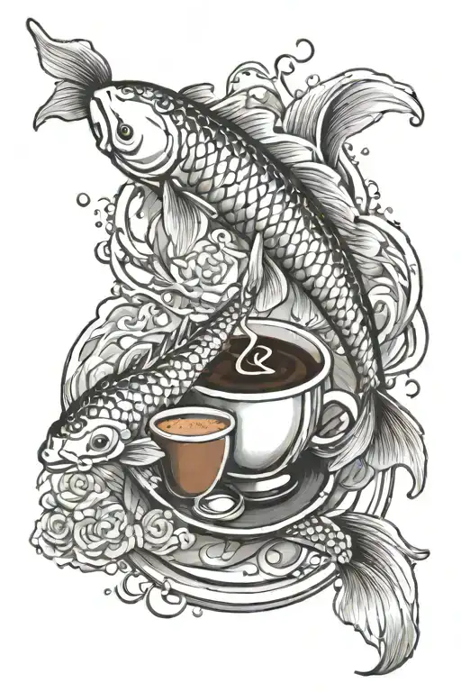 Koi Fish And Coffee To Go