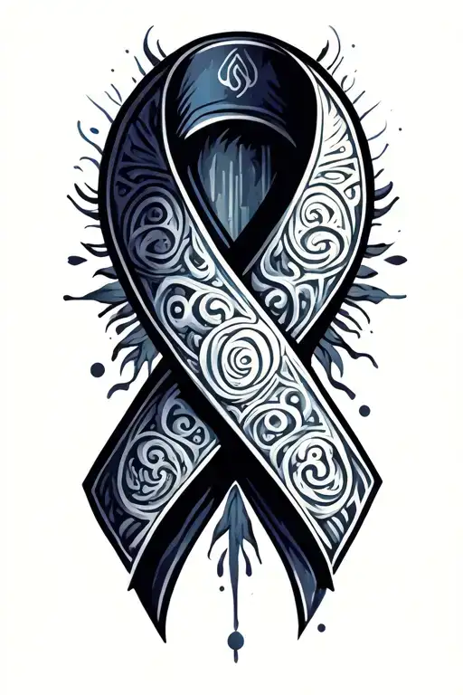 Zodiac Cancer Awareness Ribbon