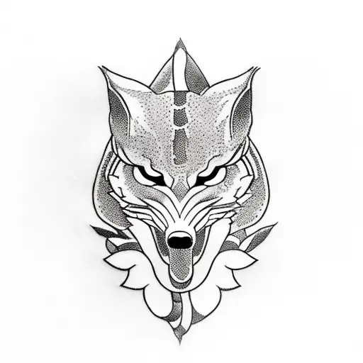 Snake And Wolf In A Forest