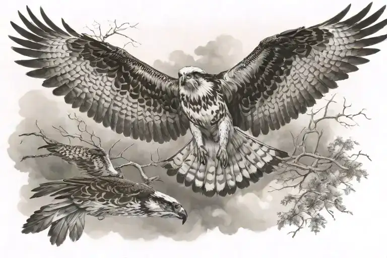 Osprey Bird Flying Up