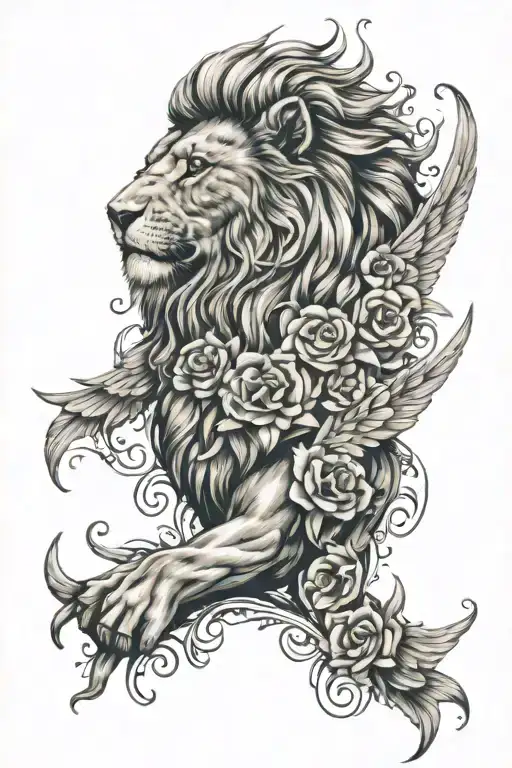 Roses 777 Cancer Lion Wings