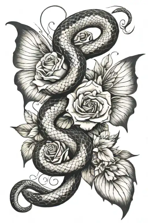Roses 777 Cancer Snake Wings