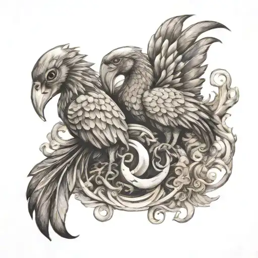 Two Baby Pheonix As A Scorpio And Pisces Zodiac Sign