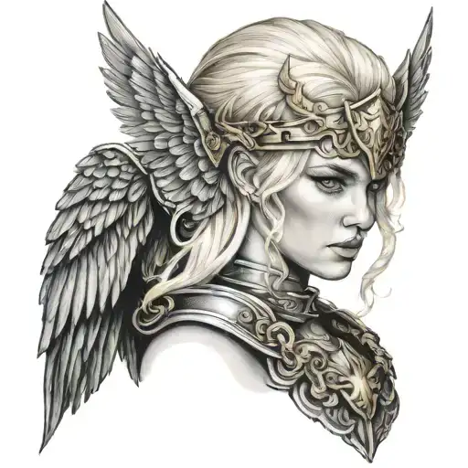Valkyrie Blonde Woman Emblem