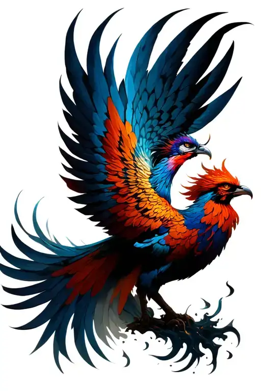 Japanese Phoenix Rising From The Ashes