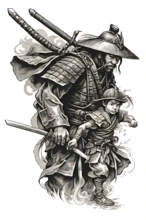Samurai And Child