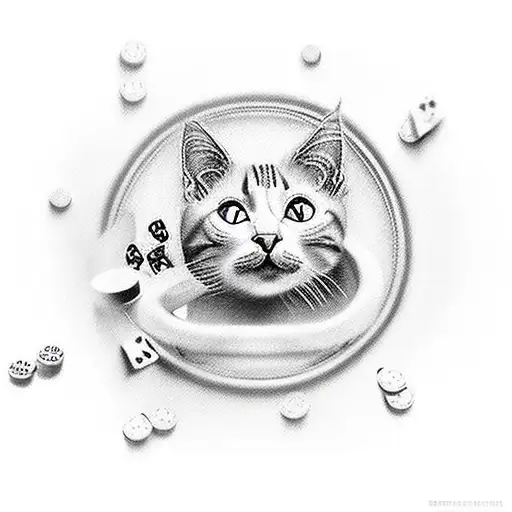 Cats Playing Slots At A Casino