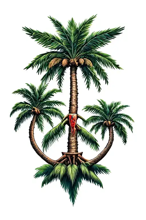 Palm Tree Of Life Paramedic Symbol
