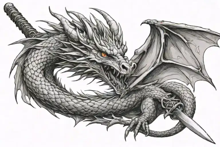 Dragon With Sword