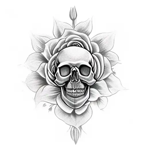 Skull As A Flower Vase
