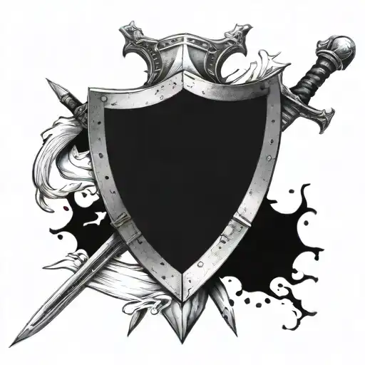 Sword With Shield Crossed