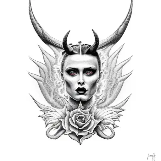 Satan As A Beautiful Female Full Body