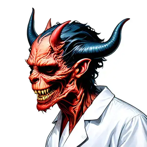 Demon In Chemistry Lab Coat