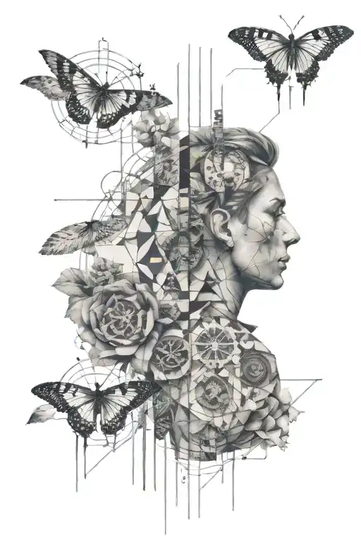 Geometric Spinal With Multiple Dedicated Fields Showing Different Pictures Of Likes And Journeys