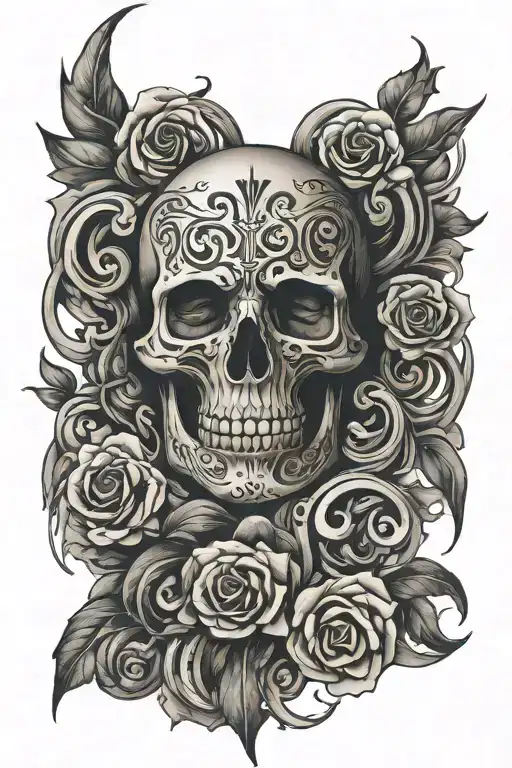 Chicano Lettering Negative Space Surrounded