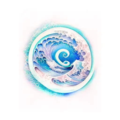 Watercolor Ocean Wave