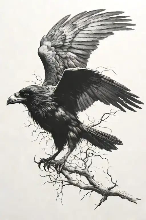 Raven Flying
