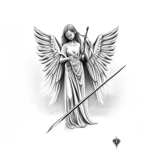 Angel Holding Scythe