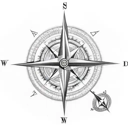 Compass Wrapped By A Greek Wraith
