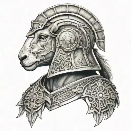 Spartan Armor With A Lamb On The Chest