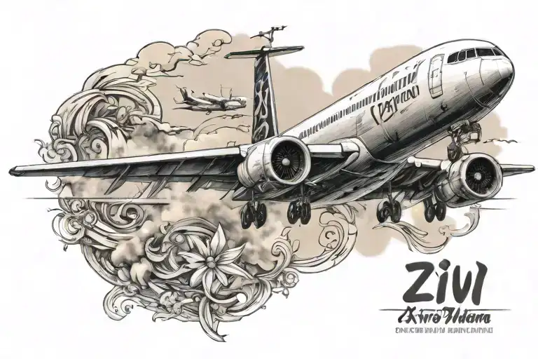 Zx Name With The Airplane Like We Will Travel The World Together