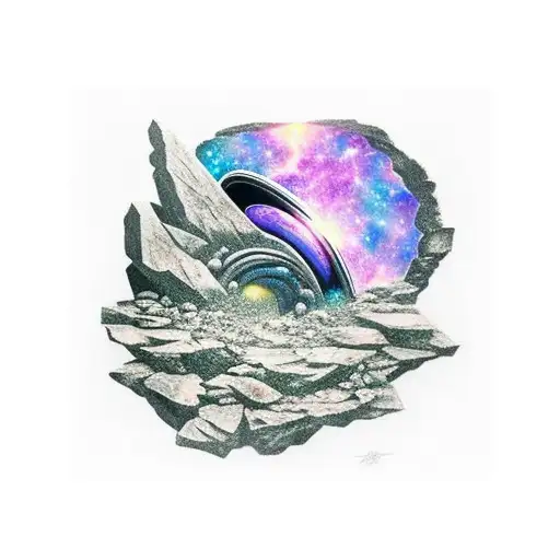 Galaxy In A Rock Portal