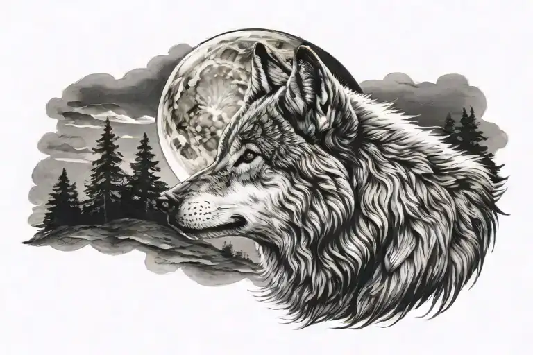Wolf Howling At The Moon