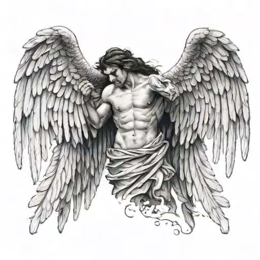 Greek - Angel Wings - Sleeve