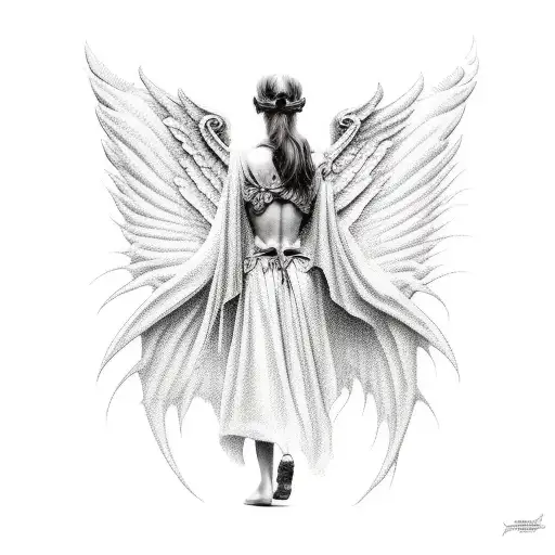 Angel Battling Demon