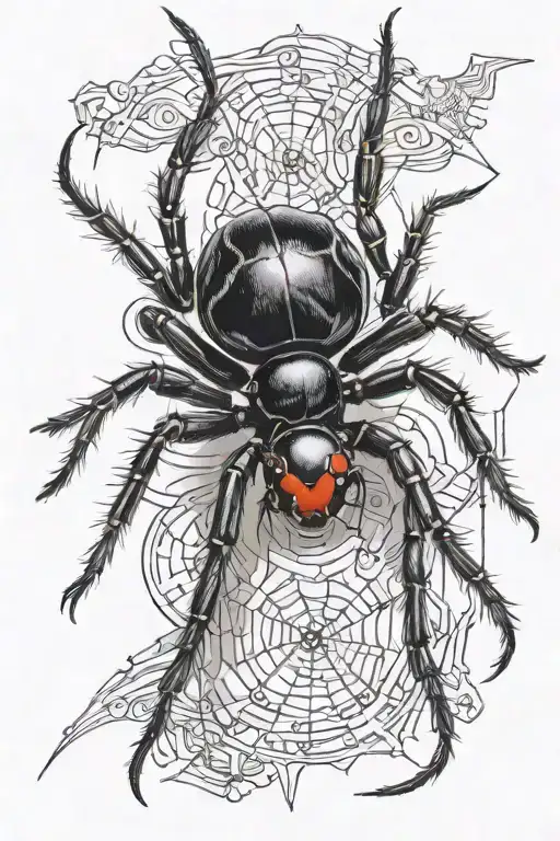 Black Widow Spider Hanging