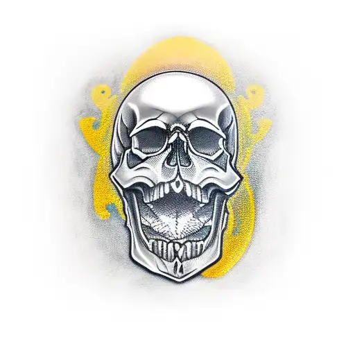 Skull With Gold