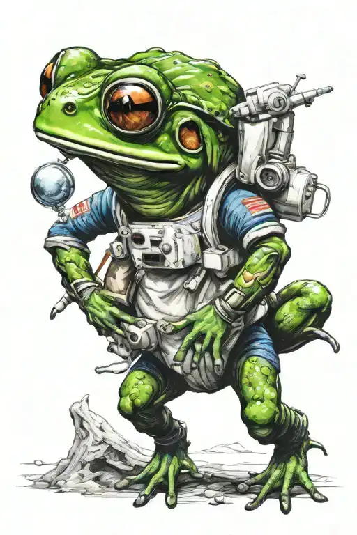 Frog And Astronaut