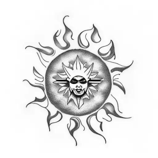 Raven With Sun In The Background