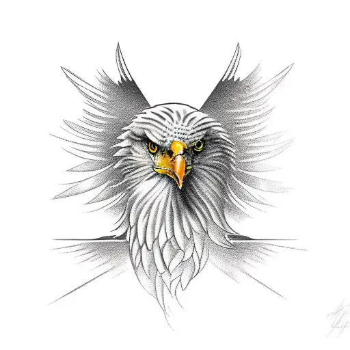 Jezus Tattoo With Eagle
