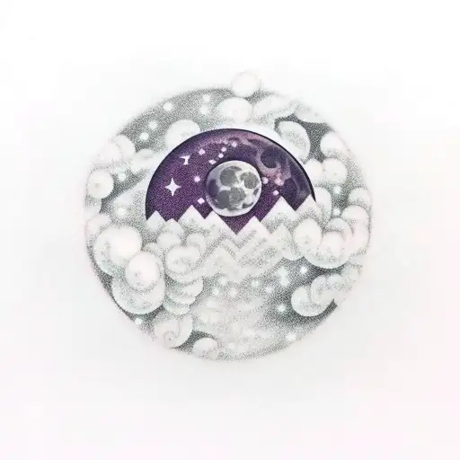 Two Letters M Next To Each Other With The Moon In The Background