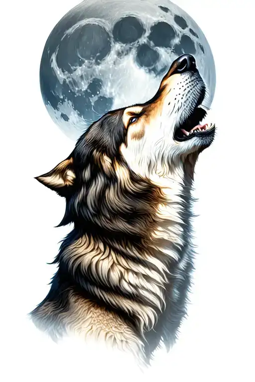 Wolf Howling At The Moon