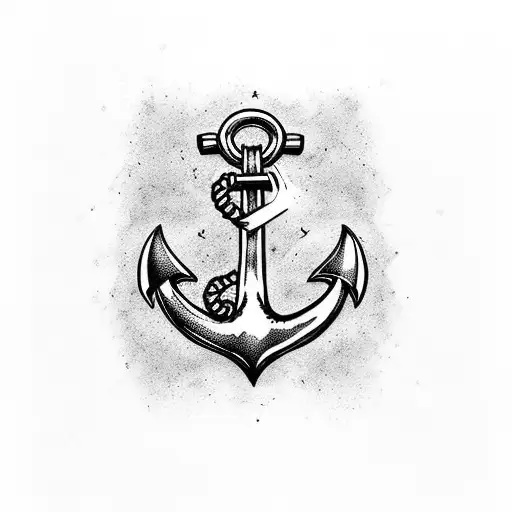 Anchor With Long Rugged Chains
