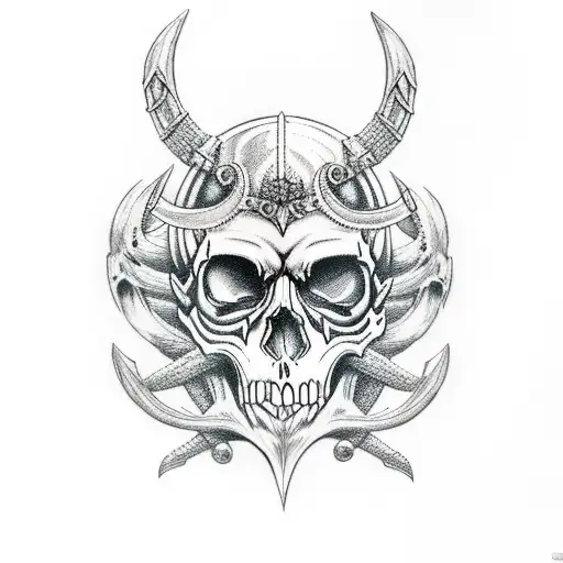 Skull Vikings Wolf Tod