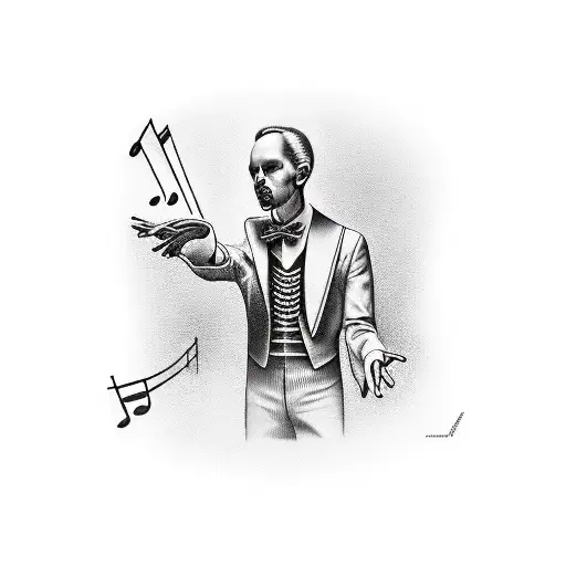 A Music Conductor Facing Me