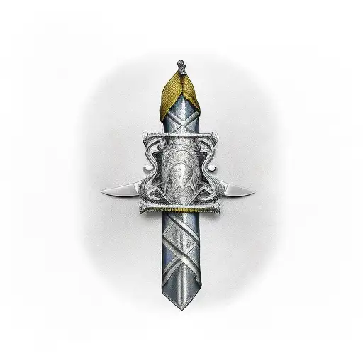 Roman Gladius Wrapped In Ribbon